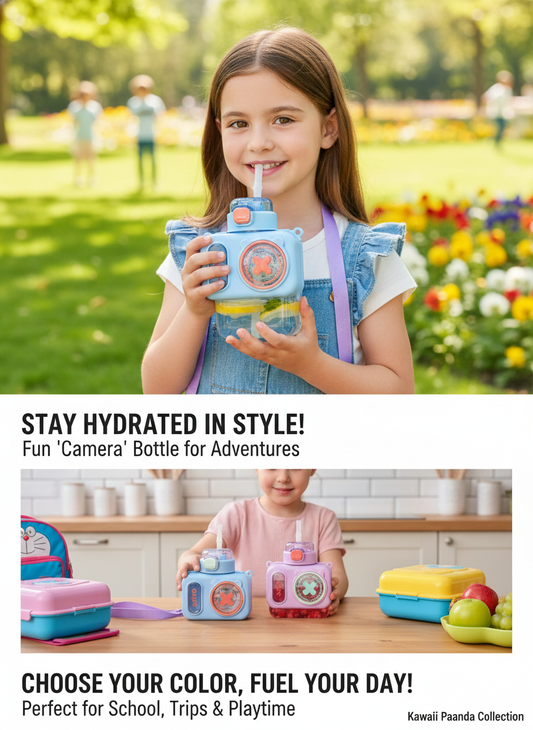 ๐ธ Snap & Sip! The 600ml Camera Water Bottle ๐