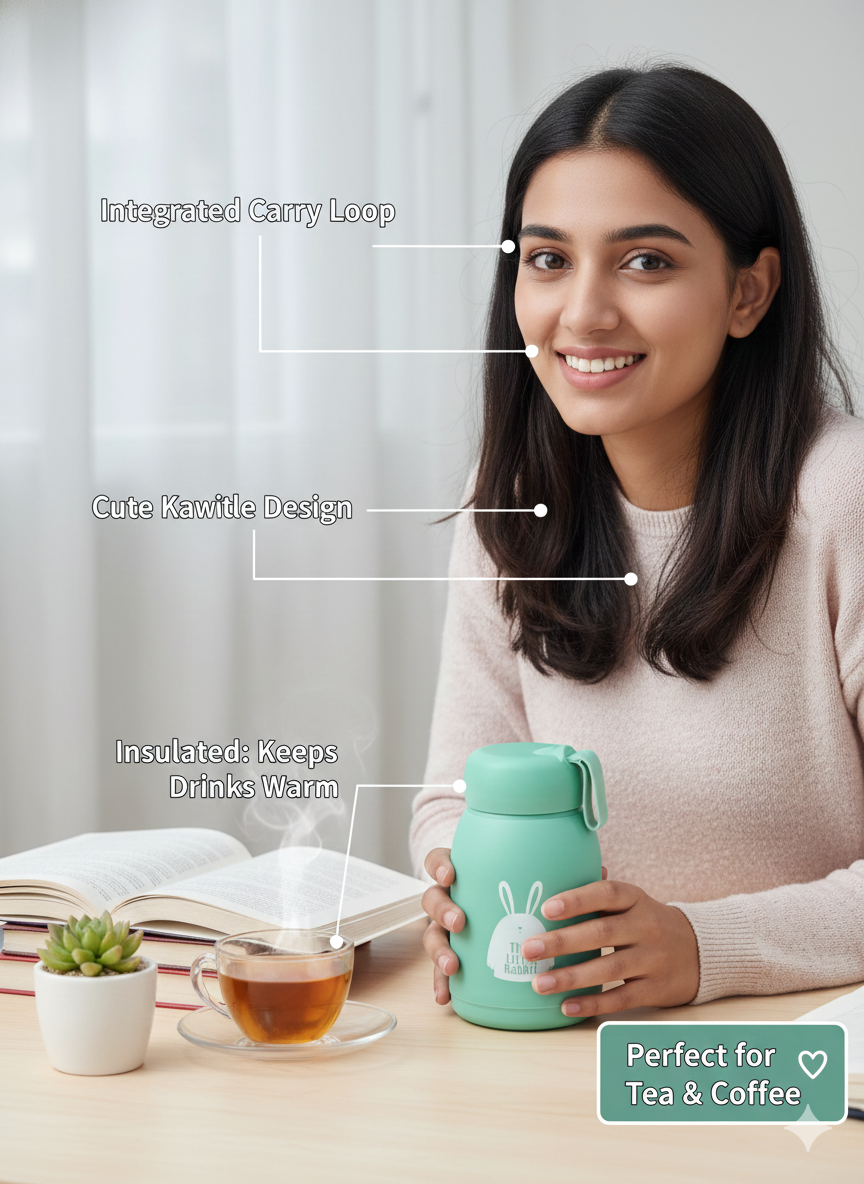 ๐ "It's a Cute Rabbit!" Mini Thermal Bottle ๐