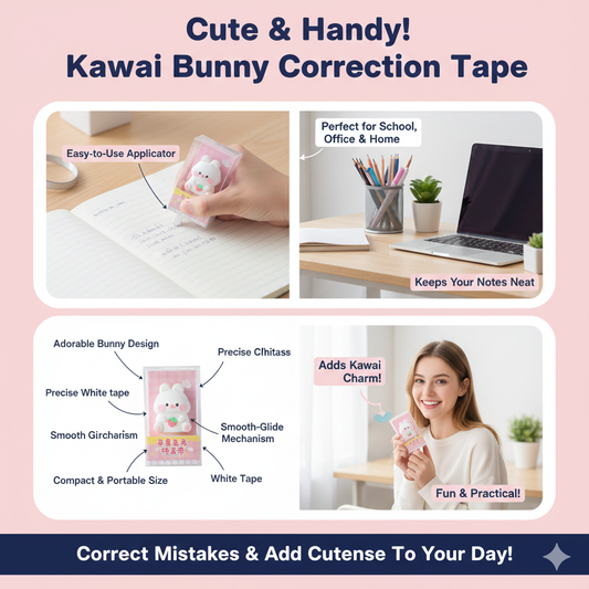 STRAWBERRY RABBIT KAWAII CORRECTION TAPE
