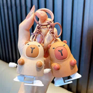 ๐ป Wind-Up Roller Bear Keychain - Walk & Roll! ๐
