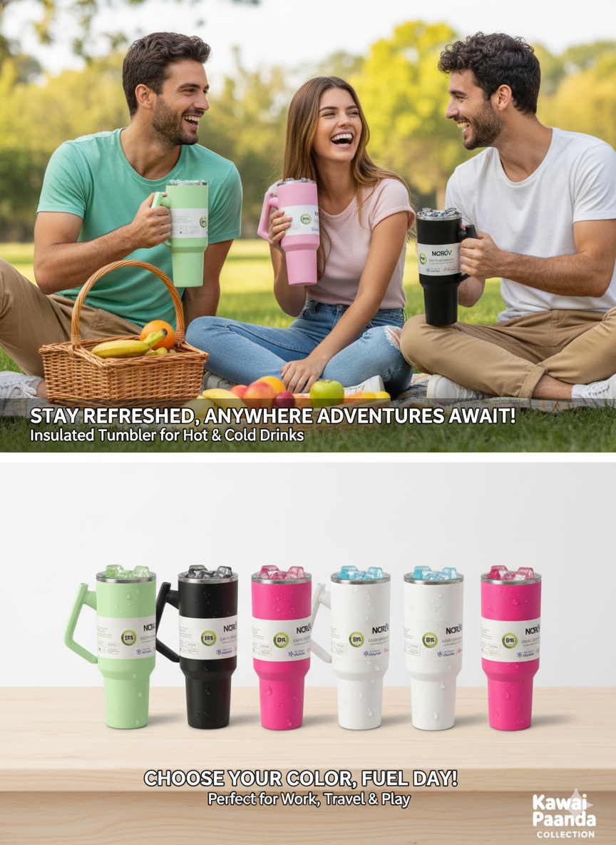 💧 NCRO Insulated Revolving Handled Tumbler - 12-Hour Cold Power! 💙