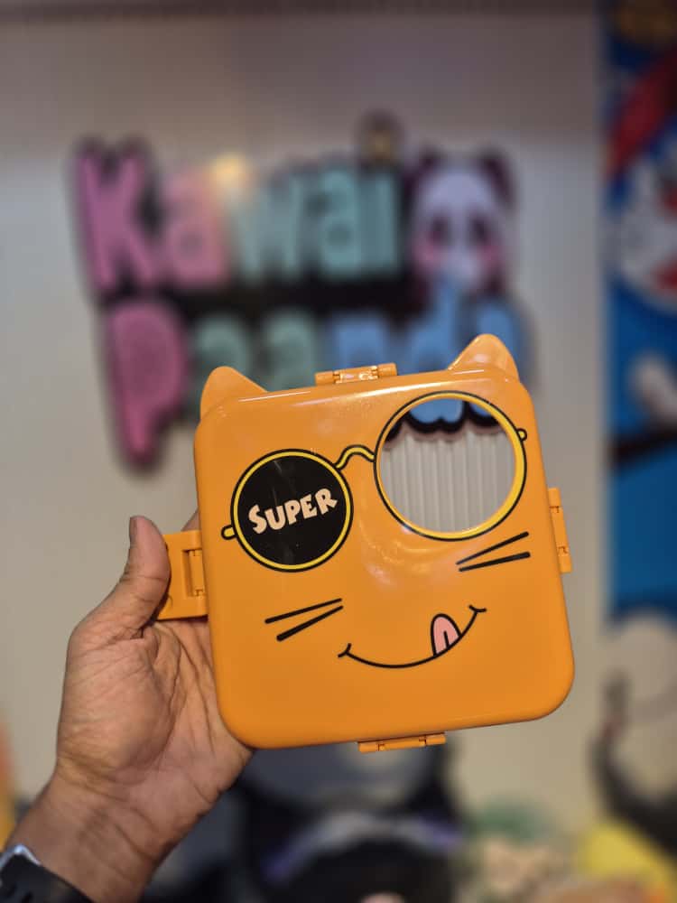 🍊 Super Cheerful Cat/Tiger Lunch Box - Lunchtime Grins! 😄
