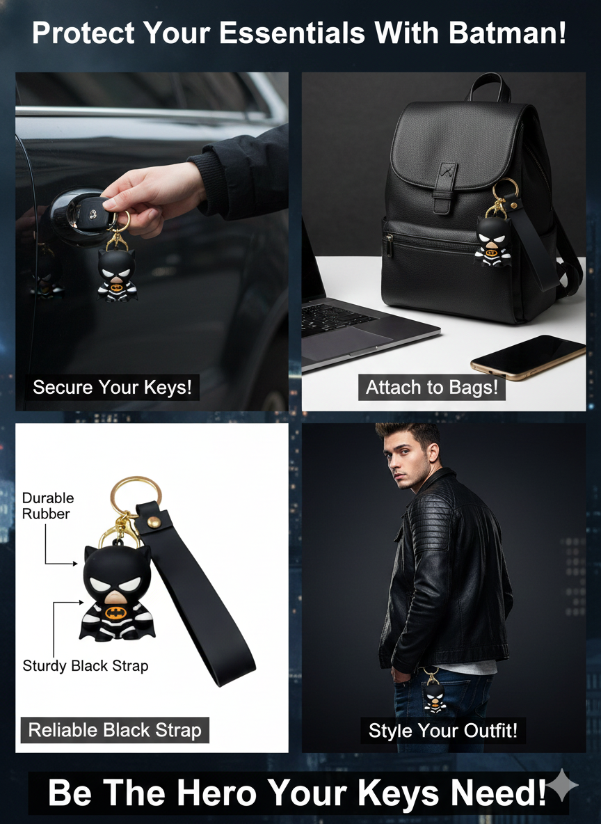 ๐ฆ The Dark Knight Chibi Keychain - Hero on the Go! ๐ฅ