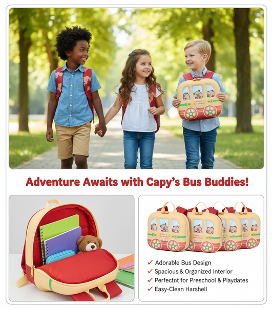 CAPYBARA KIDS SCHOOL BUS BACKPACK