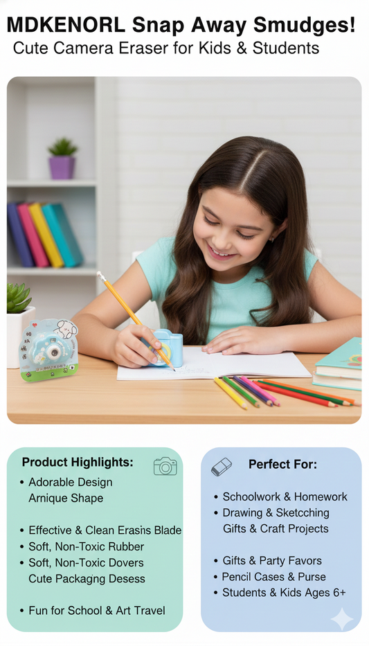 ๐ป 3-in-1 Fidget Spinner Eraser - Stress Less, Study More! โ๏ธ