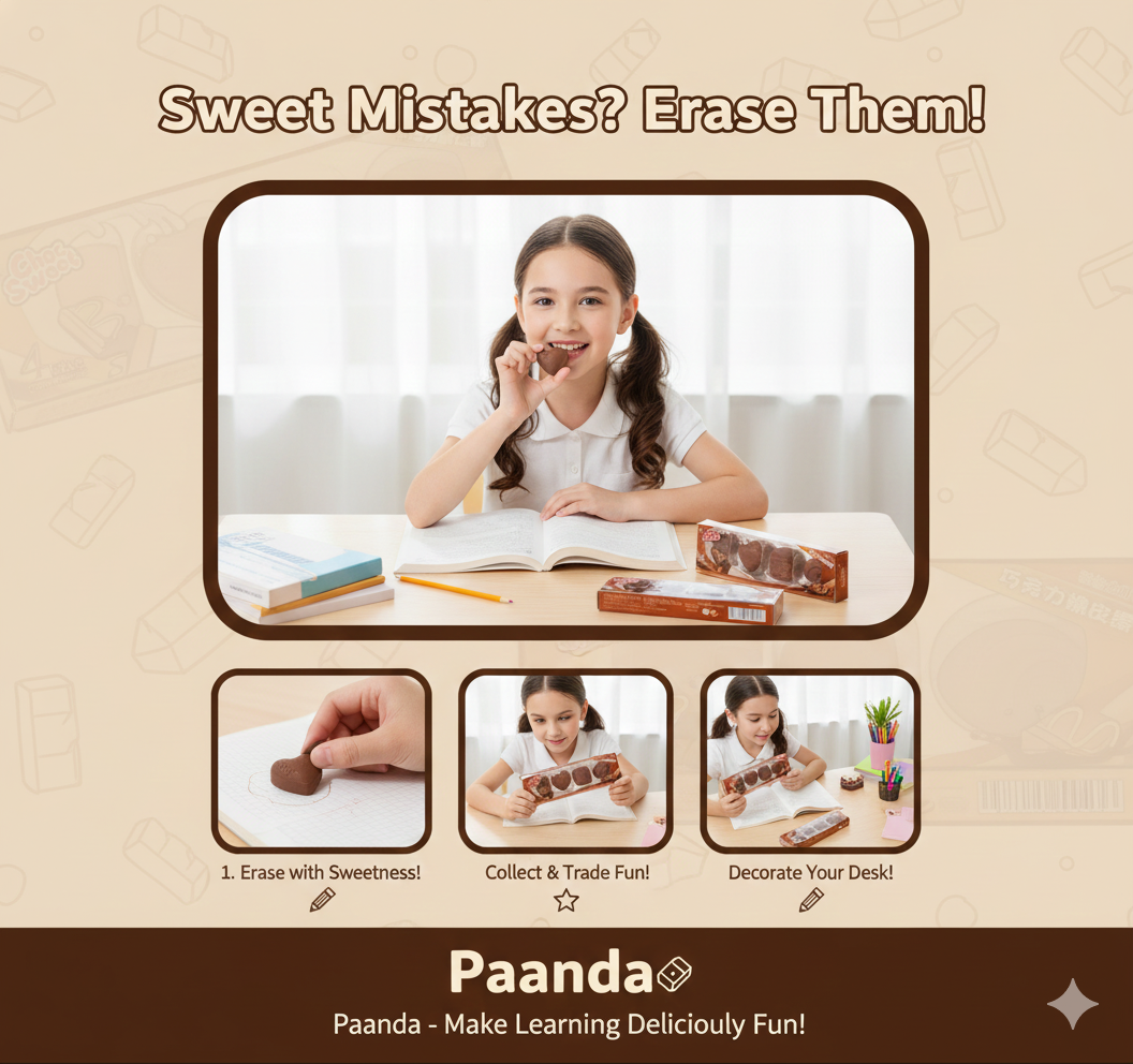 🍫 Choc Sweet Eraser Set - Looks Good Enough to Eat! 💖