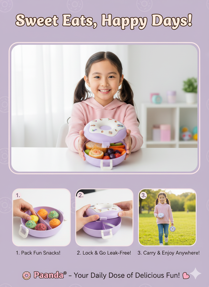 ๐ฉ Kawaii Donut Lunch Box - The Sweetest Way to Lunch! ๐