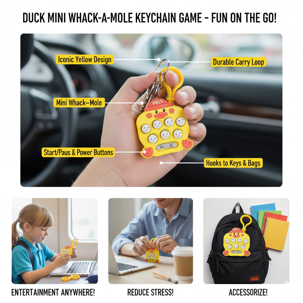 ๐ฅ Mini Duck Whack-a-Mole Game Keychain - Pop & Play! ๐ฅ