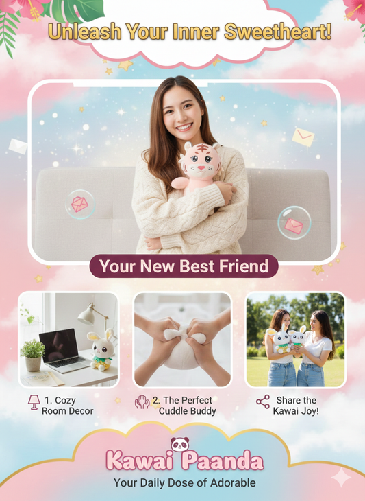 ๐ Exclusive Dreamy Drop! Pastel Pink Tiger Plush ๐