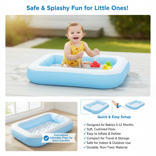 INFLATABLE CUSHIONED BABY WADING POOL