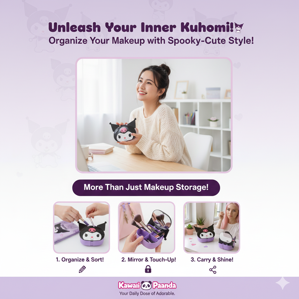 KUROMI FLIP-TOP COSMETIC ORGANIZER