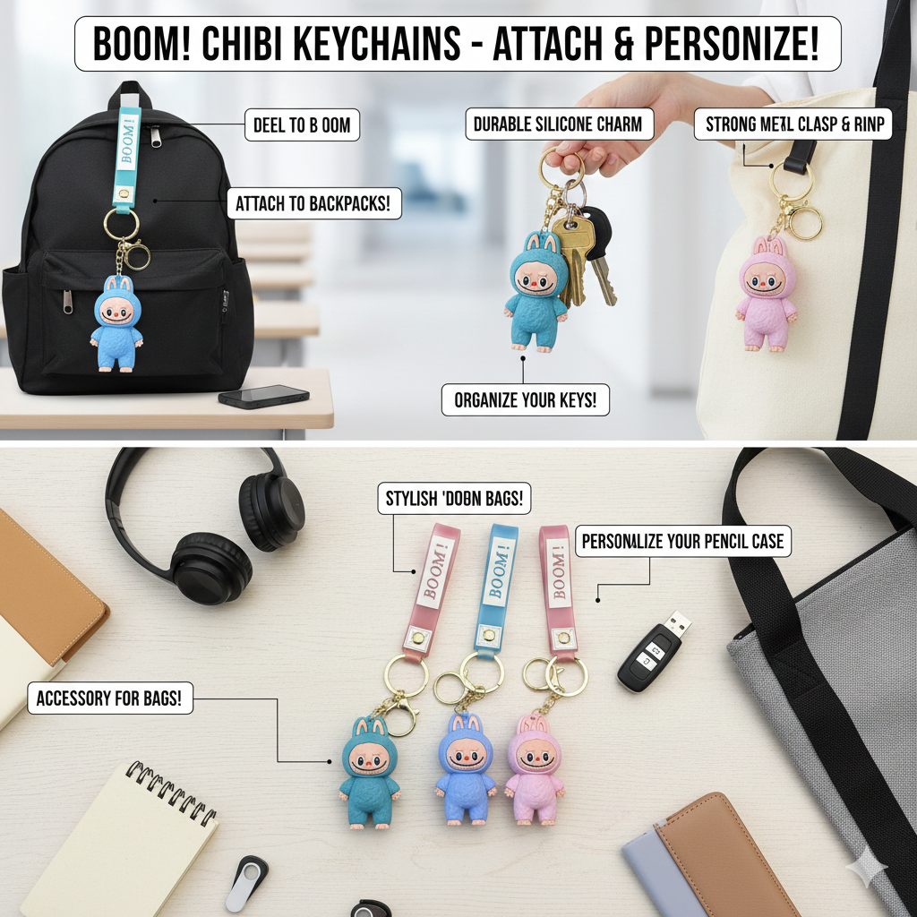 ๐ฅ BOOM! Bunny Suit Bag Charm & Keychain ๐ฐ
