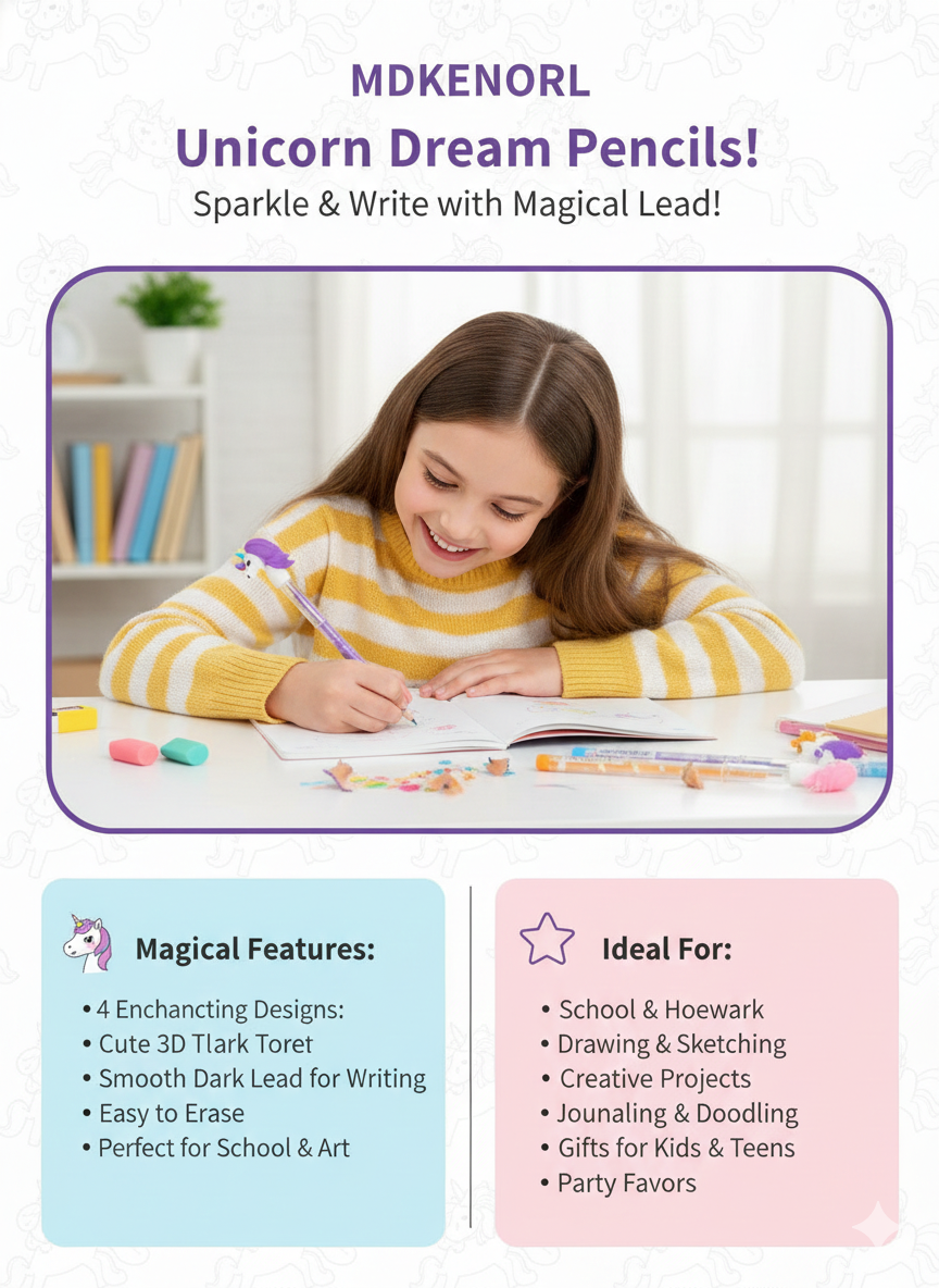 ๐ฆ Rainbow Mane Unicorn Gel Pens - Write with Magic! ๐