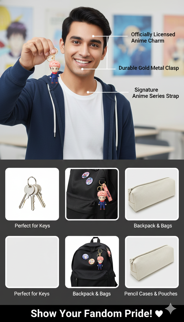 ๐ฅ Yuji Itadori Chibi Keychain - King of Curses Host! ๐
