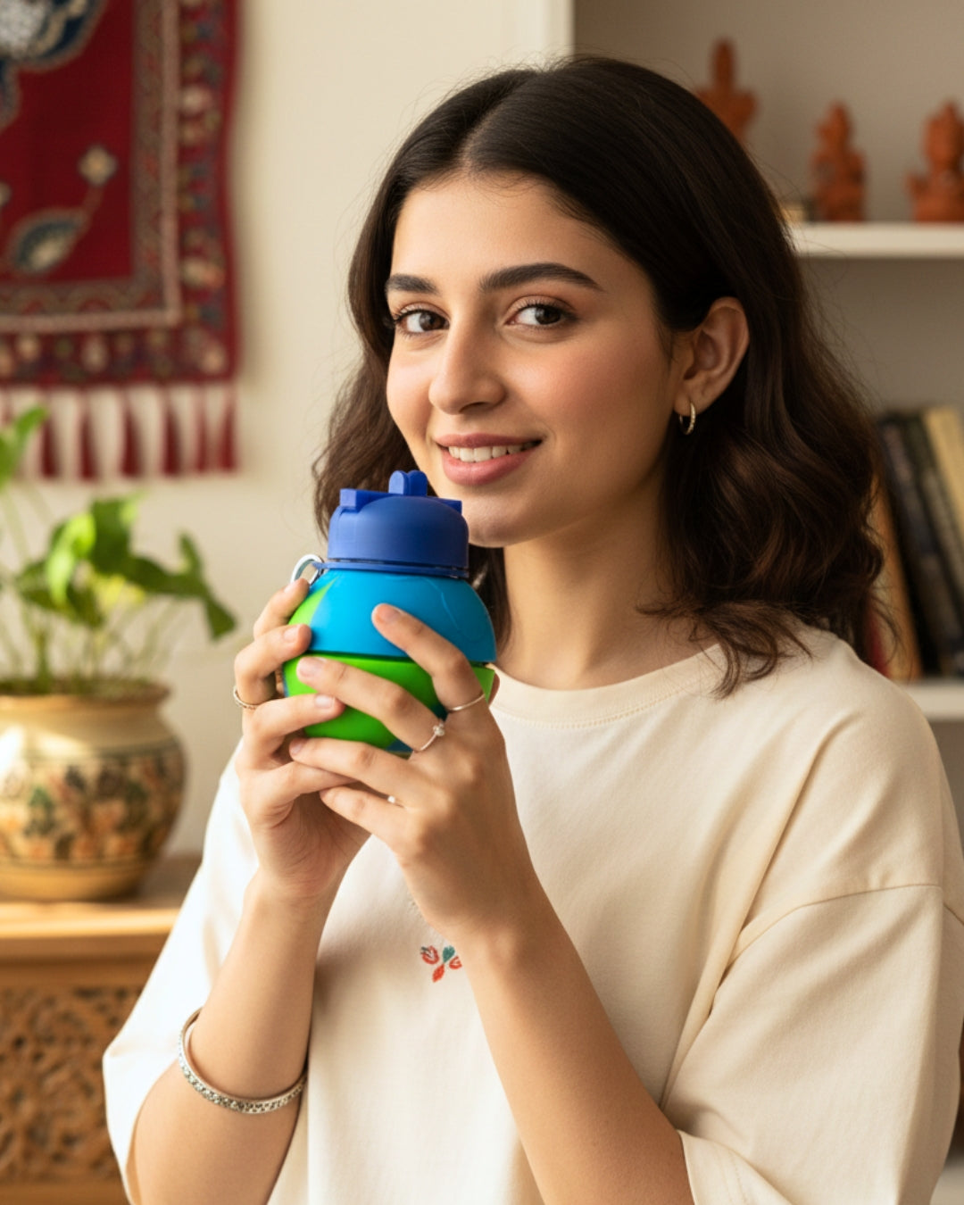 Our Little Planet Collapsible Water Bottle Keychain