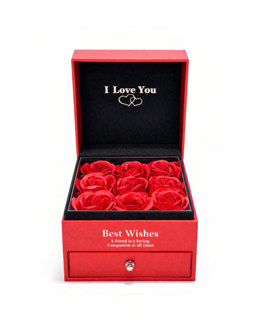 Finger Ring & Earrings Square Gift Box