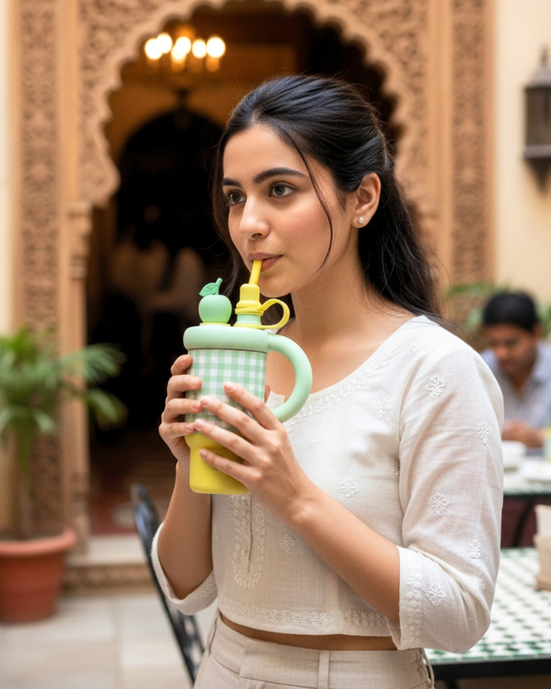 Kunmao Gingham Tumbler