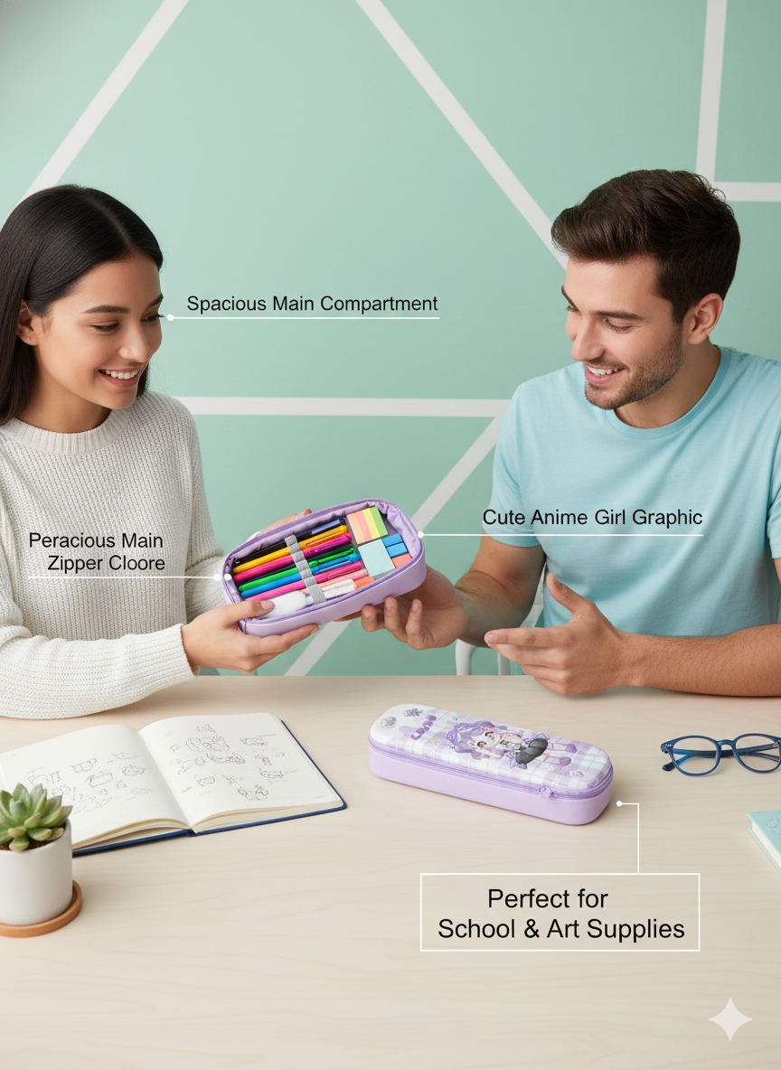 🎀 Kawaii Doll Double-Layer Pencil Pouch - Sweet Organization! 💖