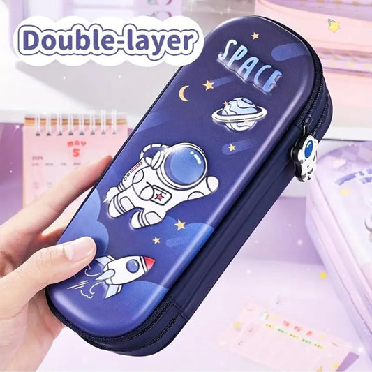 🚀 Space Explorer Double-Layer Pencil Pouch 🌌