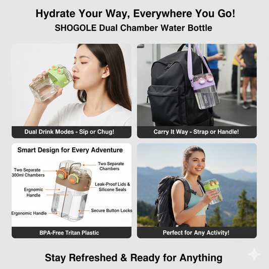 🎒 SHOOGOLE Square Tumbler with Carry Strap - Customize Your Hydration! 🌈