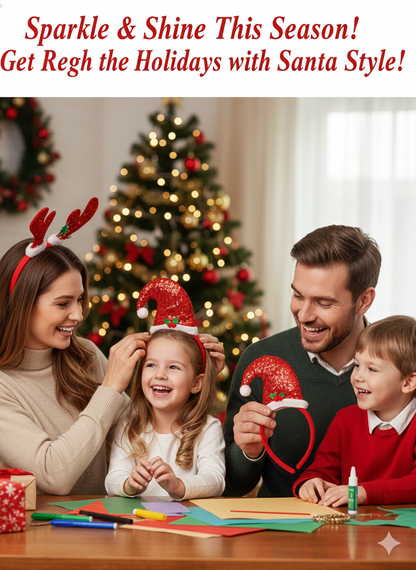 🎅 Sparkling Santa Hat Headband (SANTA HAIR BEND