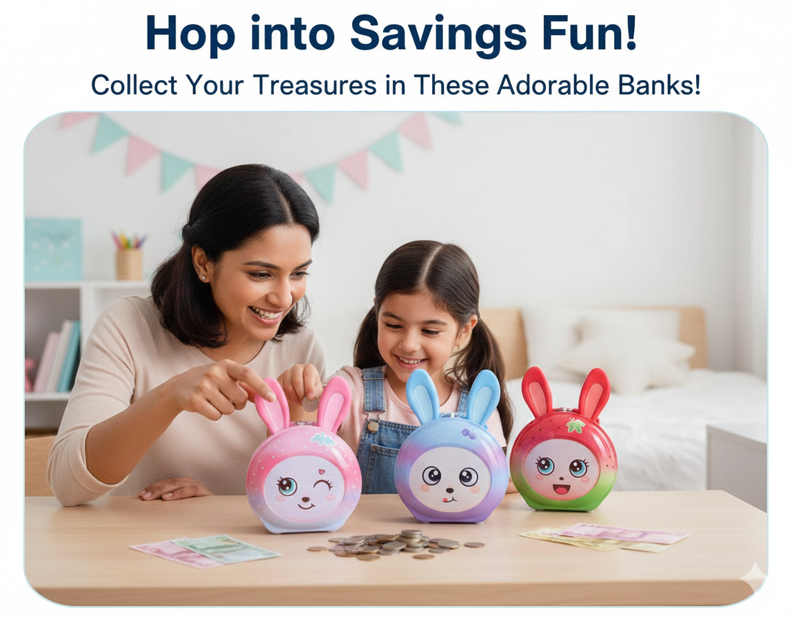 🐰 Bubbly Bunny Piggy Bank - A Sweet Way to Save! 💖