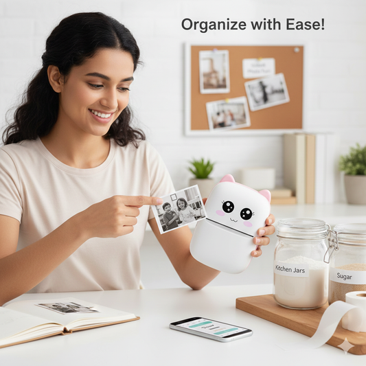 🦄 The Adorable Cat-Ear Mini Thermal Printer: Instant Fun &amp; Functionality!