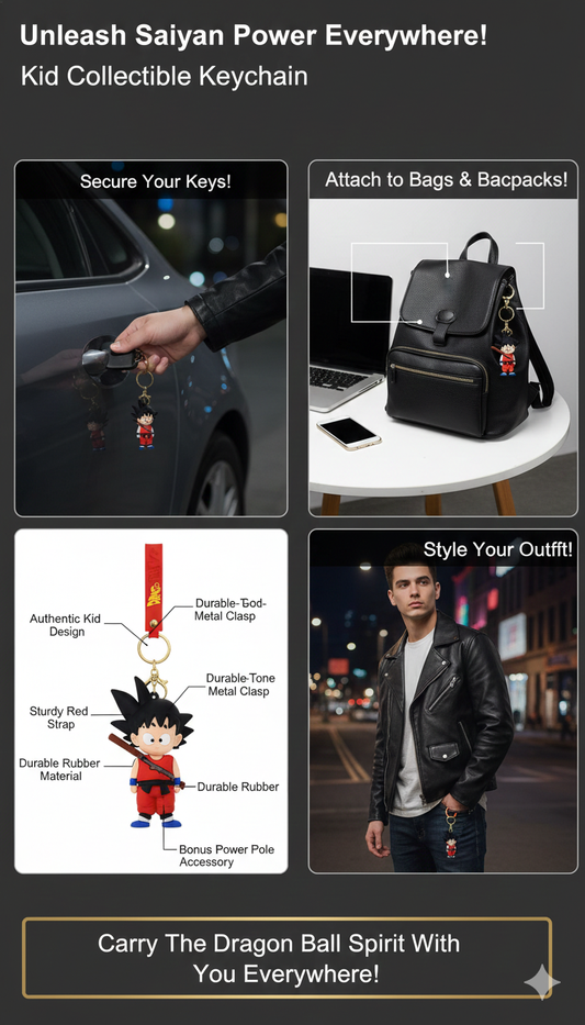 🐉 Young Goku Chibi Keychain - Ready for Adventure! 💥