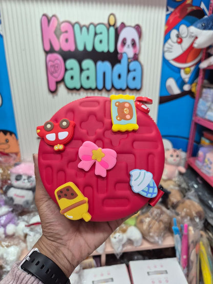 🧇 Pop-It Fun 3D Charm Waffle Handbag - Wear Your Personality! 💖