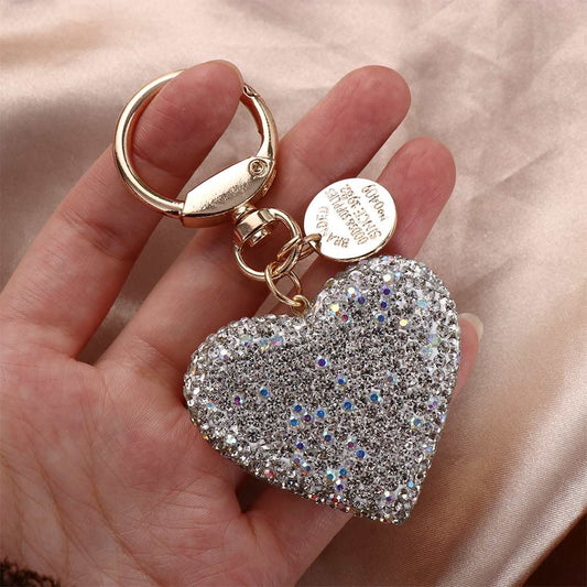 💎 Dazzling Rhinestone Heart Keychain - Sparkle &amp; Charm! 💖