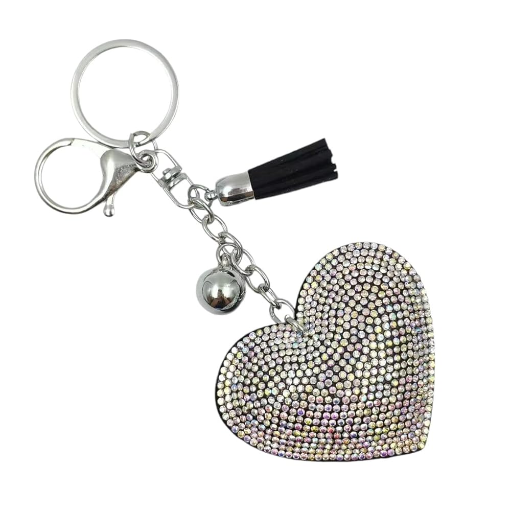 💎 Dazzling Rhinestone Heart Keychain - Sparkle &amp; Charm! 💖