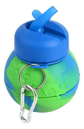 Our Little Planet" Collapsible Water Bottle Keychain