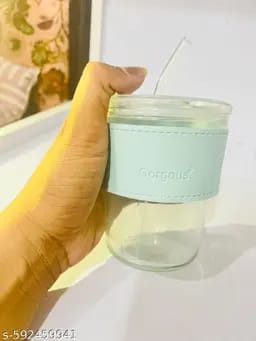 Glass Tumbler with Leather Sleeve