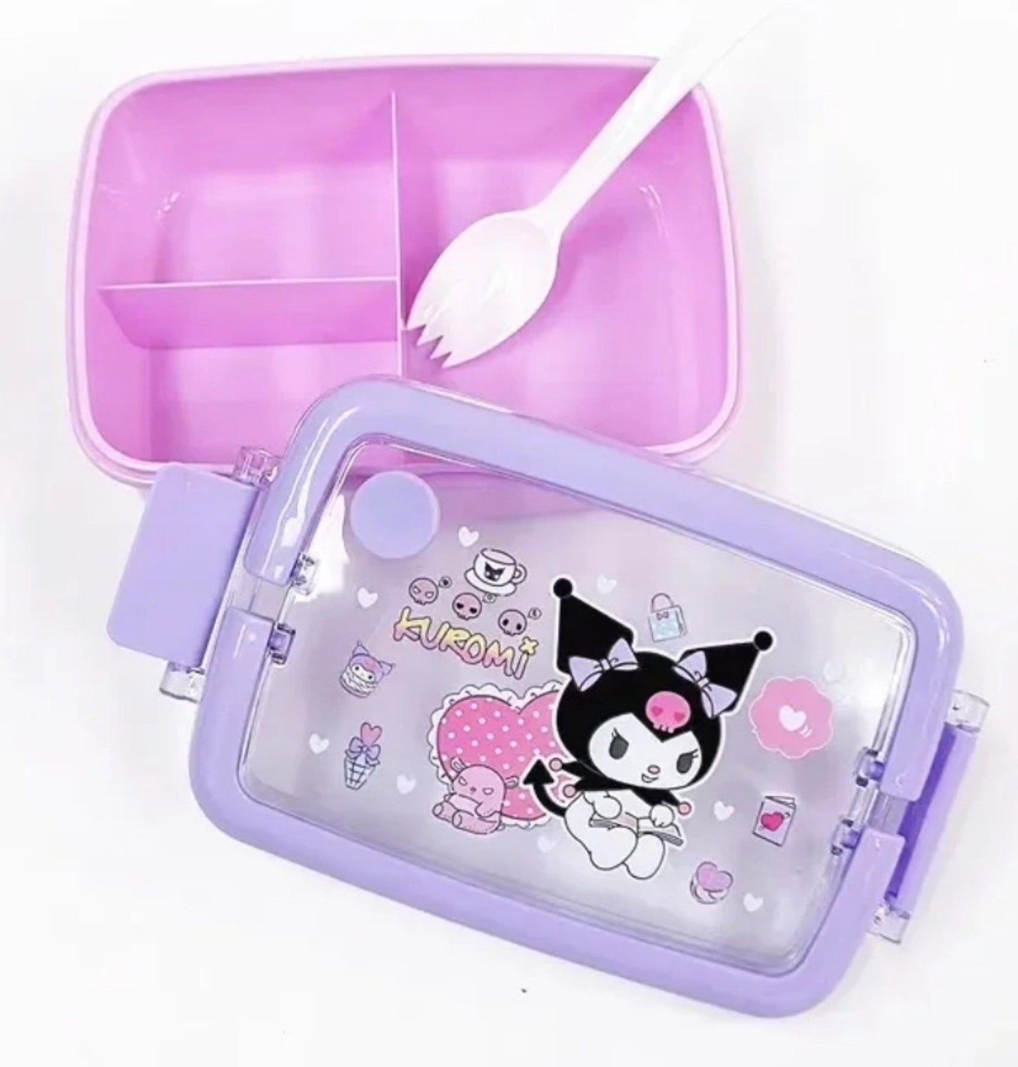 😈 Kuromi Mischief Lunch Box - Pastel Perfection! 💜