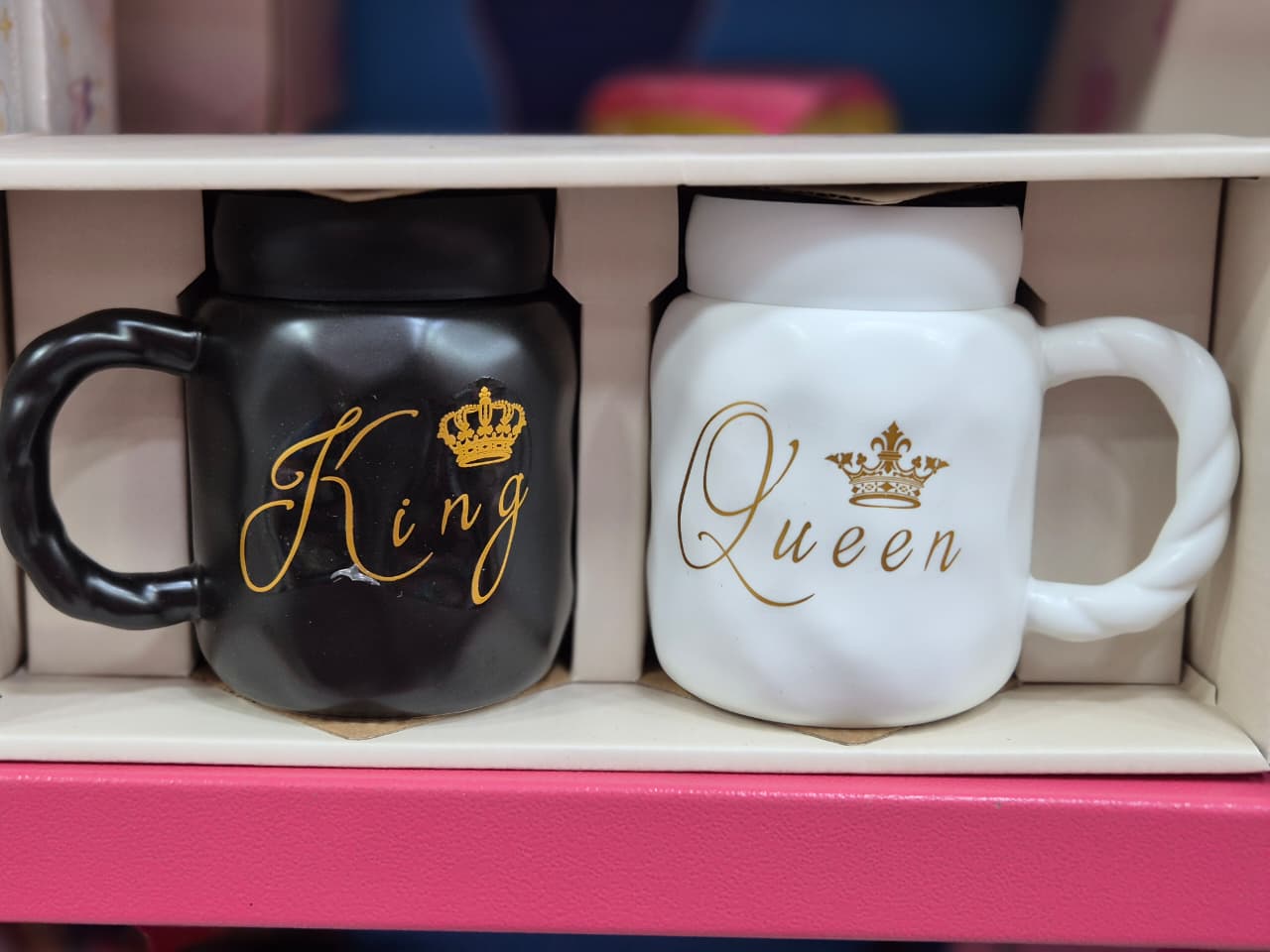 👑 King &amp; Queen Royalty Mug Gift Set - "Only Love You" Edition 🖤🤍