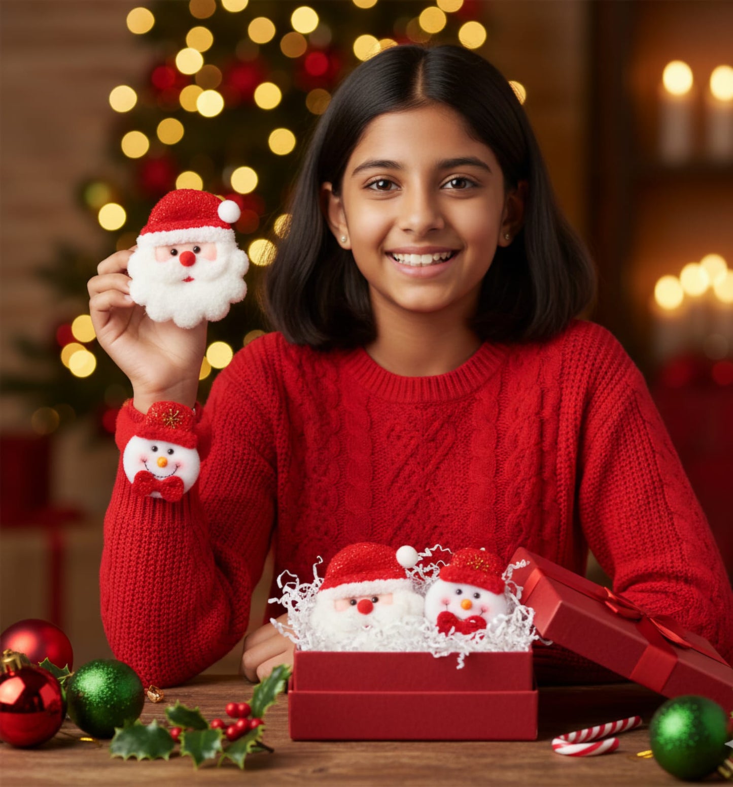 🎅 Santa &amp; Snowman Holiday Wrist/Hair Bands (SANTA BAND