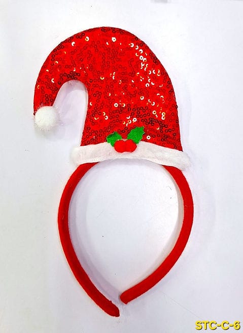 🎅 Sparkling Santa Hat Headband (SANTA HAIR BEND