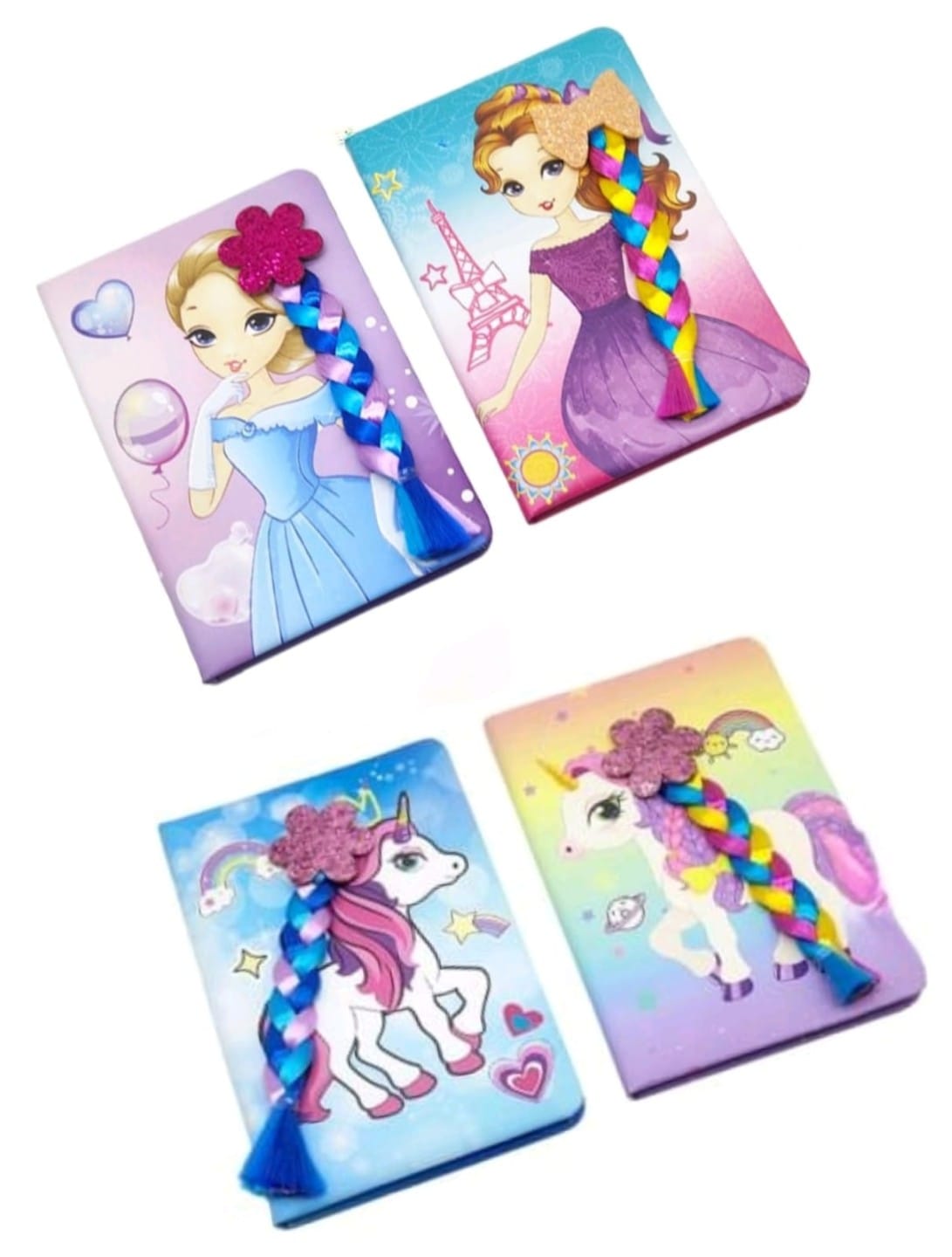 🎀 Glam &amp; Fantasy Journal Collection - The Braided Secret Diary 🦄