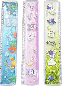 🚀 Floating Stars Liquid Glitter Rulers - Space Time! 🌌