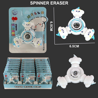 🐻 3-in-1 Fidget Spinner Eraser - Stress Less, Study More! ✏️