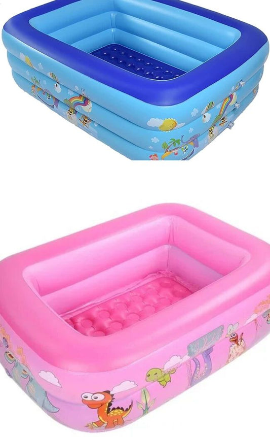 ☀️ Inflatable Three-Ring Paddling Pool - Your Backyard Oasis! 🐳