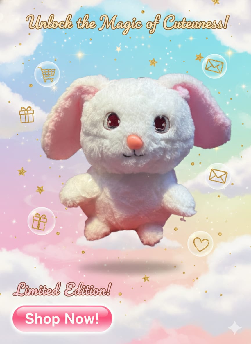 🐇 Limited Edition! Sparkling Eyes Plush Bunny ✨