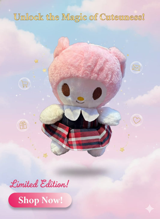 💖 Limited Edition My Melody Plush - Schoolgirl Sweetheart! 🎀