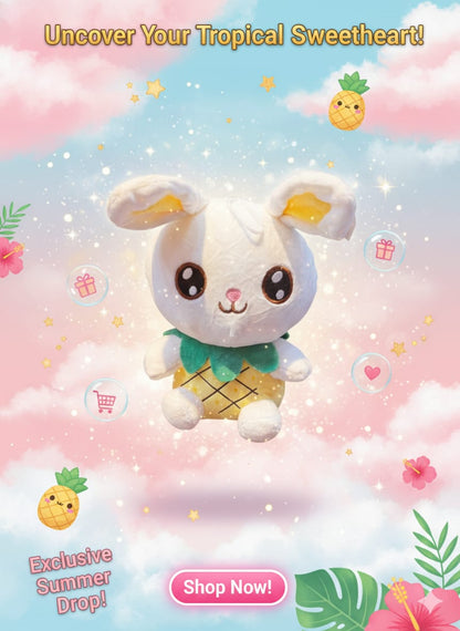 🍍 Exclusive Summer Drop! Pineapple Bunny Plush ☀️