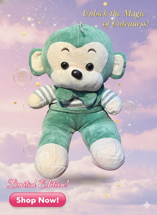 🐒 Limited Edition Mint Monkey Plush - Unlock the Magic of Cuteness! 💚