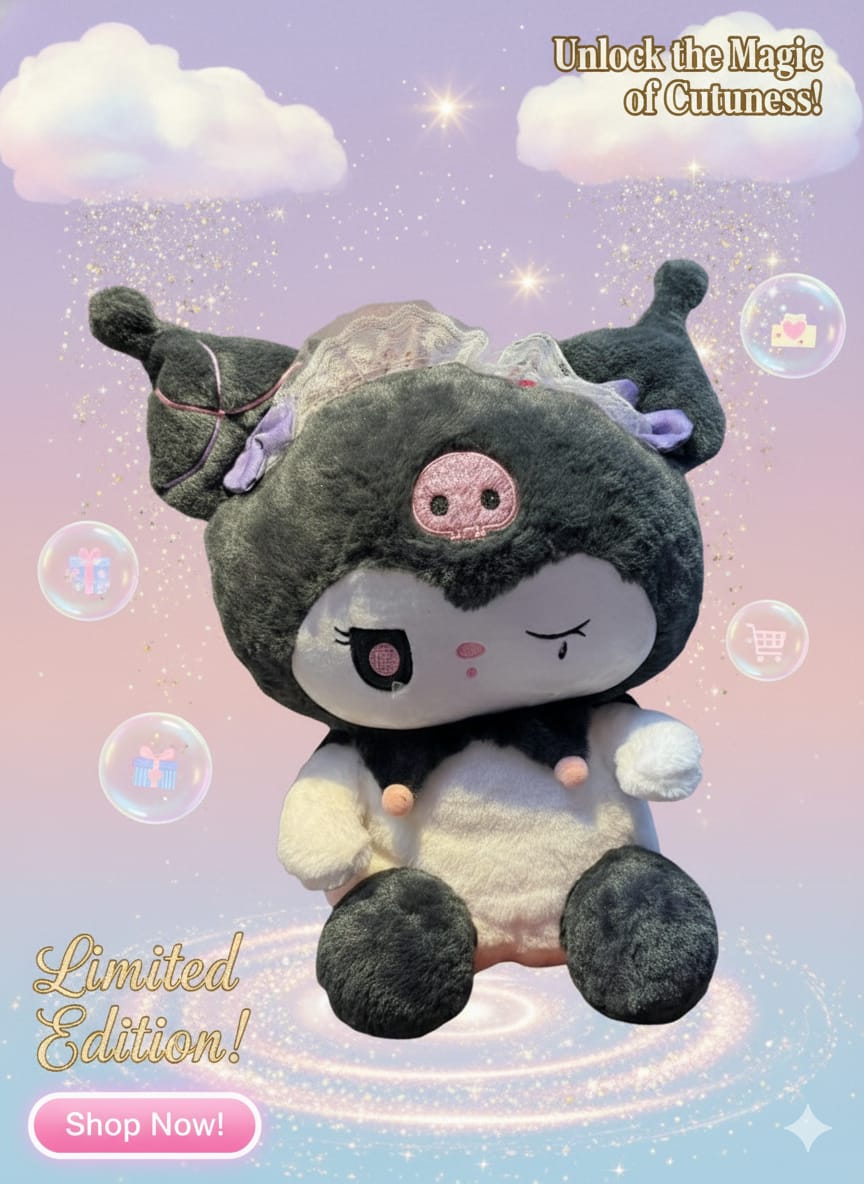 😈 Limited Edition! Jumbo Kuromi Wink Plush 💜