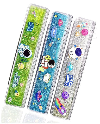 🚀 Floating Stars Liquid Glitter Rulers - Space Time! 🌌