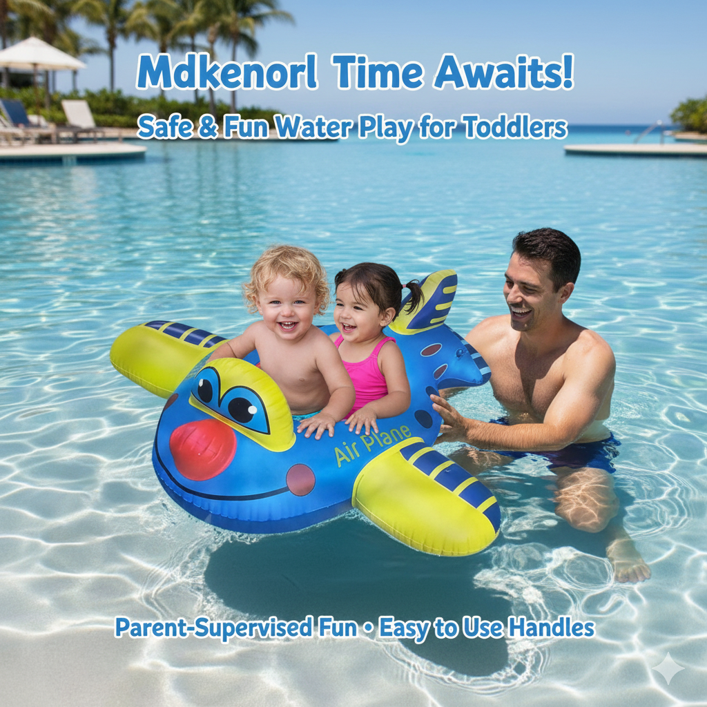 ✈️ Inflatable Pilot Pal Airplane Pool Float 💙