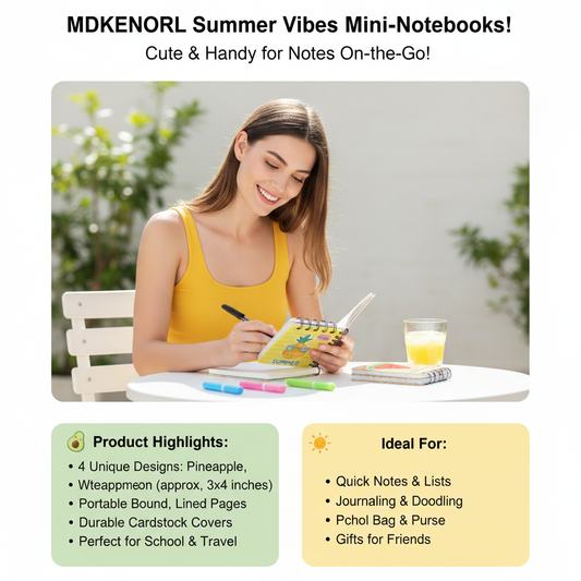 🍍 Fruity Fun Mini Coil Notepads - Summer Vibes Collection 🥑