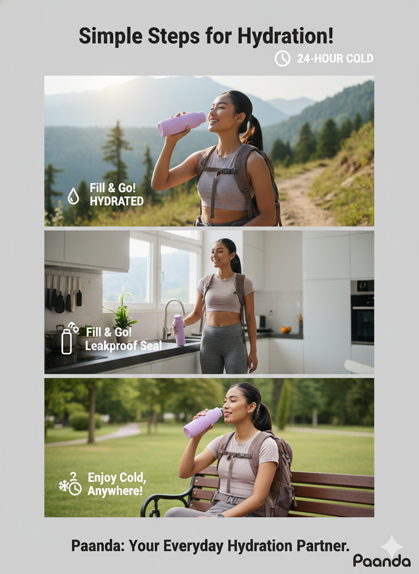 💖 Pastel Pink Ribbed Glass Water Bottle - Sip in Soft Style! 💧